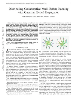 Distributing Collaborative Multi-Robot Planning with Gaussian Belief
  Propagation