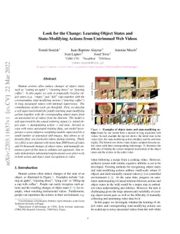 Look for the Change: Learning Object States and State-Modifying Actions
  from Untrimmed Web Videos