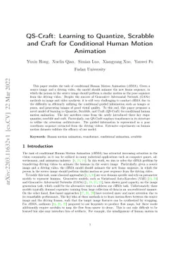 QS-Craft: Learning to Quantize, Scrabble and Craft for Conditional Human
  Motion Animation