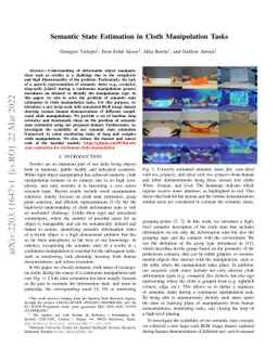 Semantic State Estimation in Cloth Manipulation Tasks