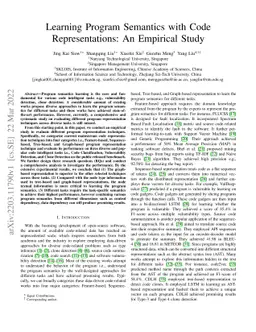 Learning Program Semantics with Code Representations: An Empirical Study