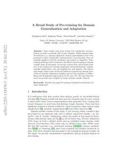 A Broad Study of Pre-training for Domain Generalization and Adaptation