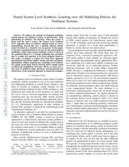 Neural System Level Synthesis: Learning over All Stabilizing Policies
  for Nonlinear Systems