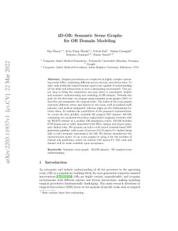 4D-OR: Semantic Scene Graphs for OR Domain Modeling