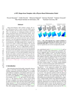 φ-SfT: Shape-from-Template with a Physics-Based Deformation Model