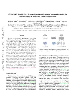 DTFD-MIL: Double-Tier Feature Distillation Multiple Instance Learning
  for Histopathology Whole Slide Image Classification