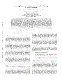 Learning by non-interfering feedback chemical signaling in physical
  networks