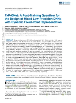 FxP-QNet: A Post-Training Quantizer for the Design of Mixed
  Low-Precision DNNs with Dynamic Fixed-Point Representation