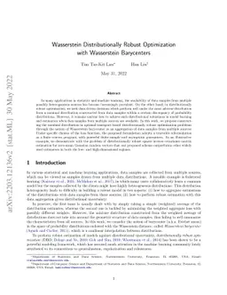 Wasserstein Distributionally Robust Optimization with Wasserstein
  Barycenters