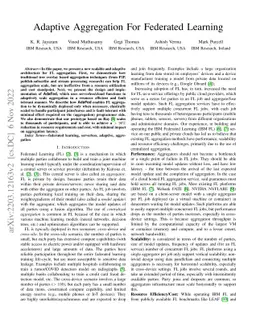 Adaptive Aggregation For Federated Learning