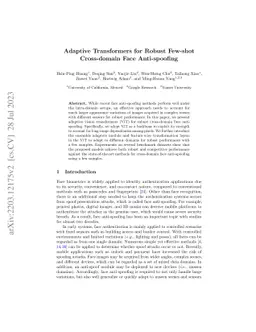 Adaptive Transformers for Robust Few-shot Cross-domain Face
  Anti-spoofing