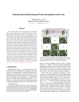 Unifying Motion Deblurring and Frame Interpolation with Events