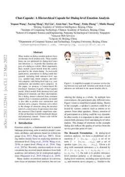 Chat-Capsule: A Hierarchical Capsule for Dialog-level Emotion Analysis