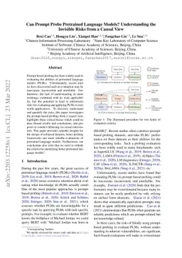 Can Prompt Probe Pretrained Language Models? Understanding the Invisible
  Risks from a Causal View