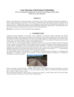 Lane detection with Position Embedding