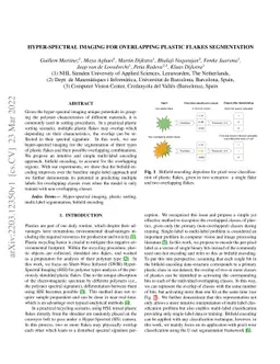 Hyper-Spectral Imaging for Overlapping Plastic Flakes Segmentation