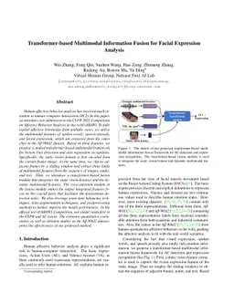Transformer-based Multimodal Information Fusion for Facial Expression
  Analysis