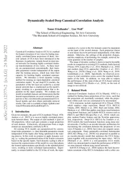 Dynamically-Scaled Deep Canonical Correlation Analysis