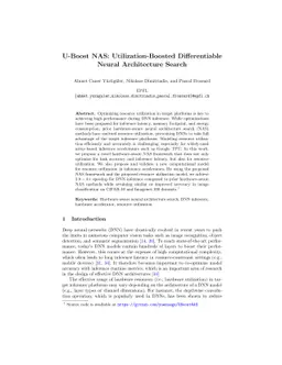 U-Boost NAS: Utilization-Boosted Differentiable Neural Architecture
  Search