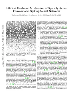 Efficient Hardware Acceleration of Sparsely Active Convolutional Spiking
  Neural Networks