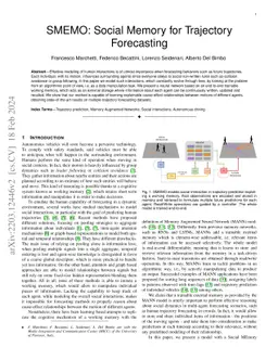 SMEMO: Social Memory for Trajectory Forecasting