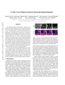 CroMo: Cross-Modal Learning for Monocular Depth Estimation