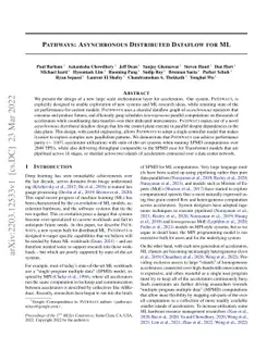 Pathways: Asynchronous Distributed Dataflow for ML