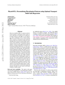 PhysioMTL: Personalizing Physiological Patterns using Optimal Transport
  Multi-Task Regression