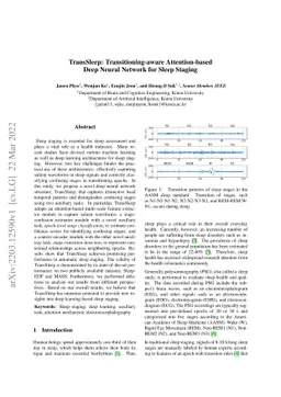 TransSleep: Transitioning-aware Attention-based Deep Neural Network for
  Sleep Staging