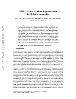 R3M: A Universal Visual Representation for Robot Manipulation