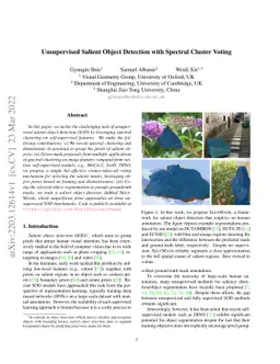 Unsupervised Salient Object Detection with Spectral Cluster Voting