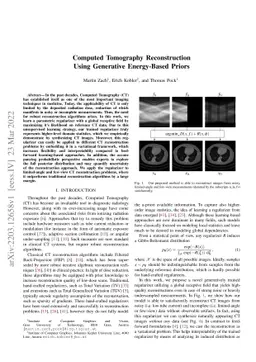 Computed Tomography Reconstruction using Generative Energy-Based Priors