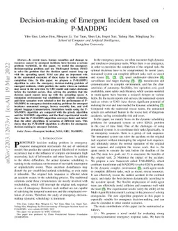 Decision-making of Emergent Incident based on P-MADDPG