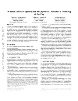 What is Software Quality for AI Engineers? Towards a Thinning of the Fog