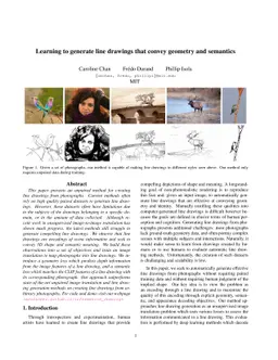 Learning to generate line drawings that convey geometry and semantics