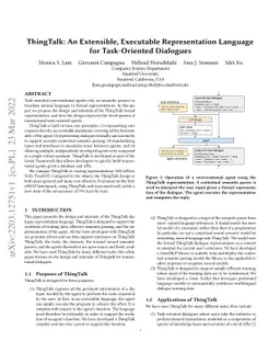 ThingTalk: An Extensible, Executable Representation Language for
  Task-Oriented Dialogues