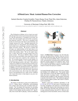 AIMusicGuru: Music Assisted Human Pose Correction