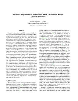 Bayesian Nonparametric Submodular Video Partition for Robust Anomaly
  Detection