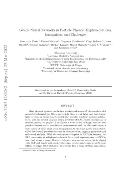 Graph Neural Networks in Particle Physics: Implementations, Innovations,
  and Challenges