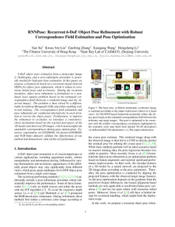 RNNPose: Recurrent 6-DoF Object Pose Refinement with Robust
  Correspondence Field Estimation and Pose Optimization