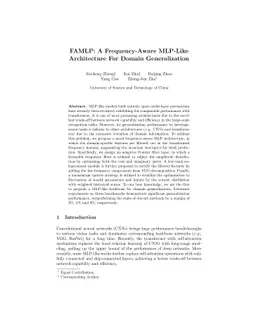 FAMLP: A Frequency-Aware MLP-Like Architecture For Domain Generalization