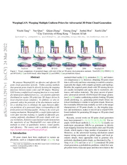WarpingGAN: Warping Multiple Uniform Priors for Adversarial 3D Point
  Cloud Generation