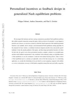 Personalized incentives as feedback design in generalized Nash
  equilibrium problems