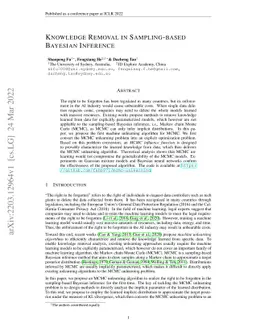 Knowledge Removal in Sampling-based Bayesian Inference