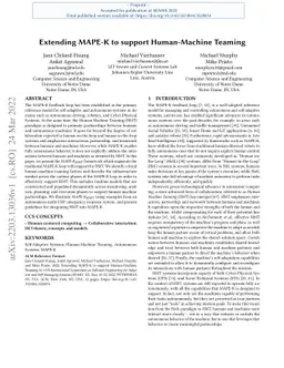 Extending MAPE-K to support Human-Machine Teaming