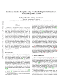 Continuous Emotion Recognition using Visual-audio-linguistic
  information: A Technical Report for ABAW3