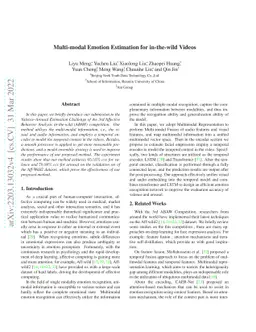 Multi-modal Emotion Estimation for in-the-wild Videos