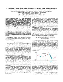 A Preliminary Research on Space Situational Awareness Based on Event
  Cameras