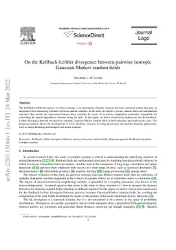 On the Kullback-Leibler divergence between pairwise isotropic
  Gaussian-Markov random fields