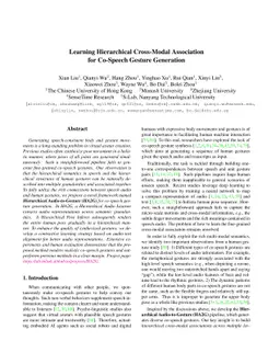 Learning Hierarchical Cross-Modal Association for Co-Speech Gesture
  Generation